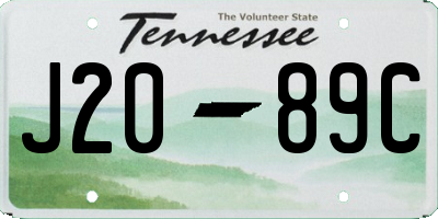 TN license plate J2089C