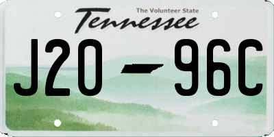 TN license plate J2096C