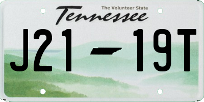 TN license plate J2119T