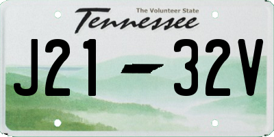 TN license plate J2132V