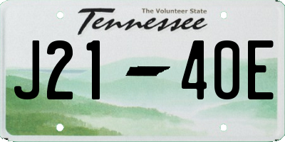 TN license plate J2140E