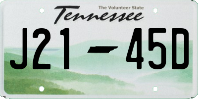 TN license plate J2145D
