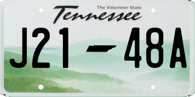 TN license plate J2148A