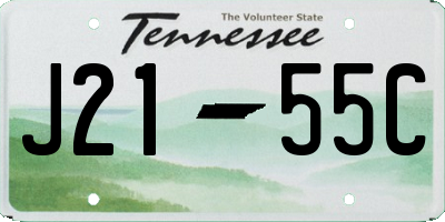 TN license plate J2155C