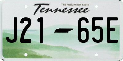 TN license plate J2165E