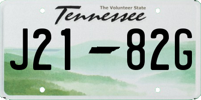 TN license plate J2182G