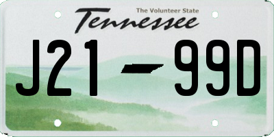 TN license plate J2199D