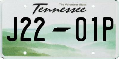 TN license plate J2201P