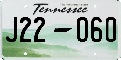 TN license plate J2206O