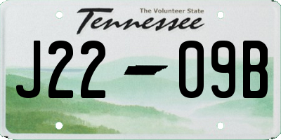 TN license plate J2209B