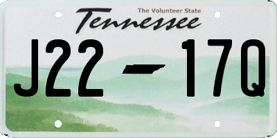 TN license plate J2217Q