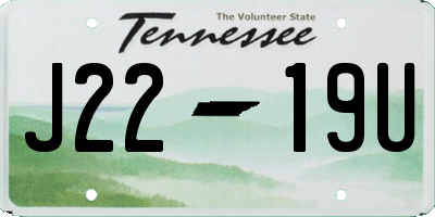 TN license plate J2219U