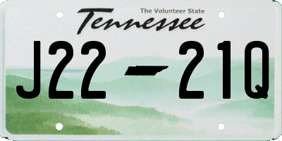 TN license plate J2221Q