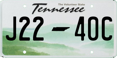 TN license plate J2240C