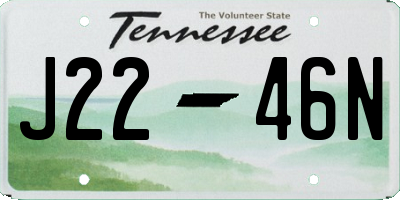 TN license plate J2246N
