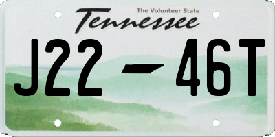 TN license plate J2246T
