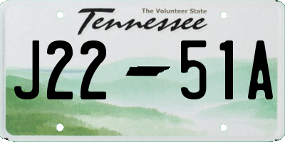 TN license plate J2251A