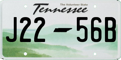 TN license plate J2256B