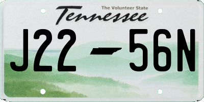 TN license plate J2256N