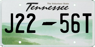 TN license plate J2256T