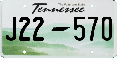 TN license plate J2257O