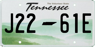 TN license plate J2261E