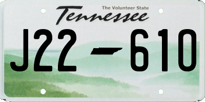 TN license plate J2261O