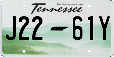 TN license plate J2261Y