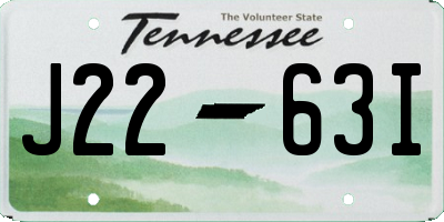TN license plate J2263I
