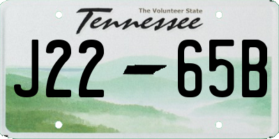 TN license plate J2265B
