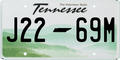 TN license plate J2269M