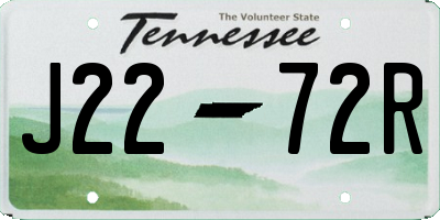 TN license plate J2272R