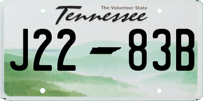 TN license plate J2283B