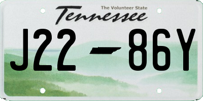 TN license plate J2286Y