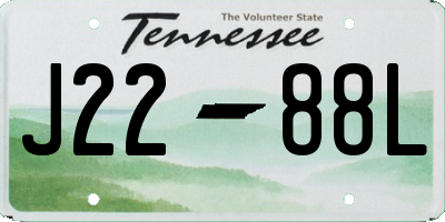 TN license plate J2288L