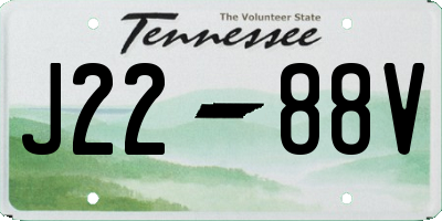 TN license plate J2288V