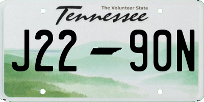 TN license plate J2290N