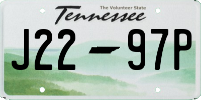 TN license plate J2297P