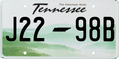 TN license plate J2298B