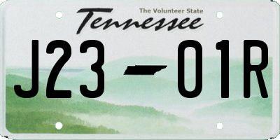 TN license plate J2301R
