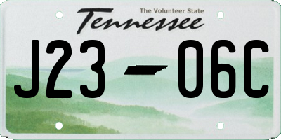 TN license plate J2306C