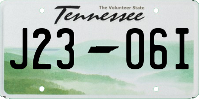 TN license plate J2306I