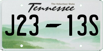 TN license plate J2313S