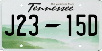 TN license plate J2315D