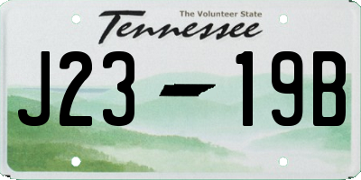 TN license plate J2319B