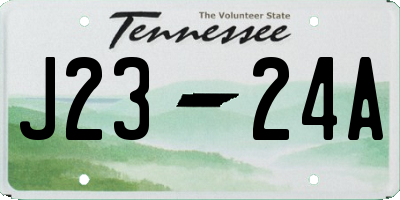 TN license plate J2324A