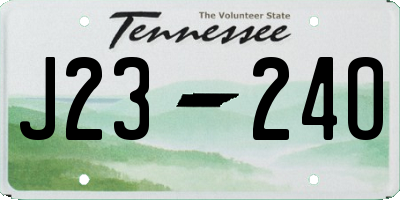 TN license plate J2324O