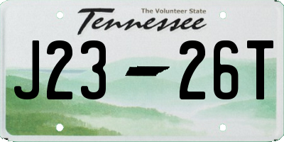 TN license plate J2326T
