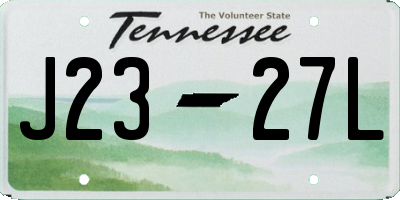 TN license plate J2327L