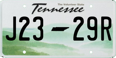TN license plate J2329R